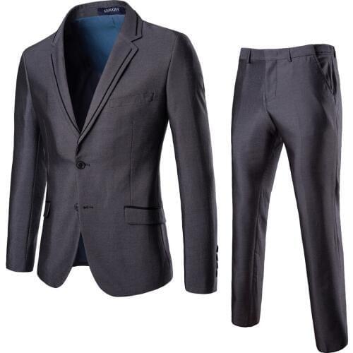 XF015 New Fashion Mens Suit 2 Pieces Business Suit Best Man and Grooms Wedding Dress Luxury Clothing Men Blazer