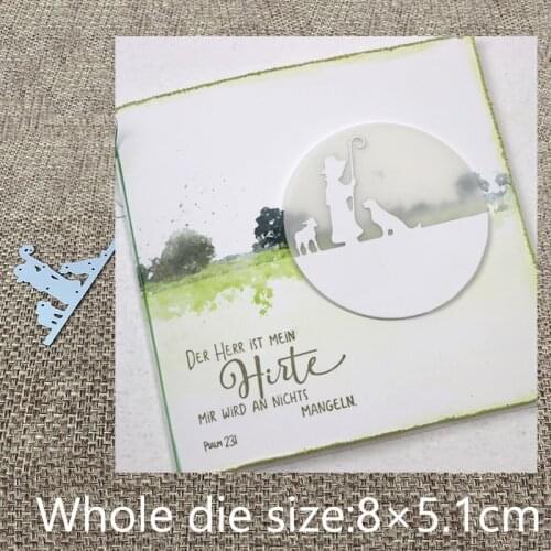 XLDesign Craft Metal Cutting Die cut dies Shepherd child dog decoration scrapbook Album Paper Card Craft Embossing die
