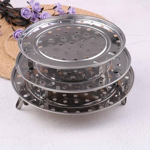1pc Stainless Steel Steamer Rack Insert Stock Pot Steaming Tray Stand Cookware Tool