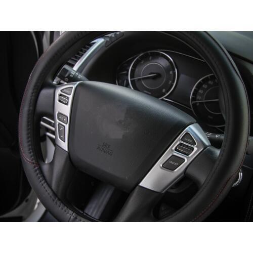 2Pcs/set Car Interior Steering Wheel Switch Button Cover Frame Trim Styling Sticker Fit For Nissan Patrol 2017 ABS