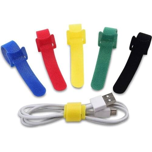 30/50pcs Reusable Fastening Cable Strap Cord Organizer Management Strap Loop Cable Ties for Tablet Laptop PC TV Electronics Wire