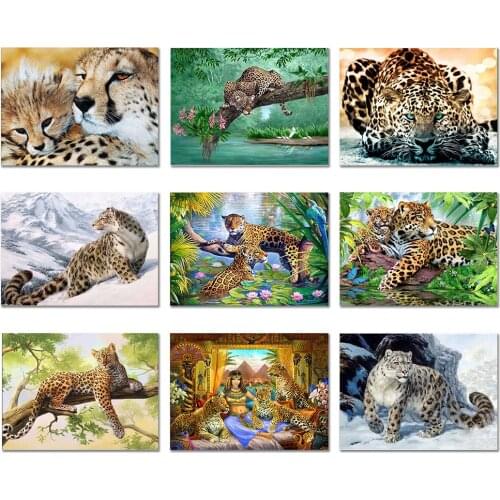 Zooya Full Square Diamond Painting Animal Cheetah Embroidery Diamond Dierlijke Cheetah Diamond Mosaic Paintings Home Decor 8Jh29
