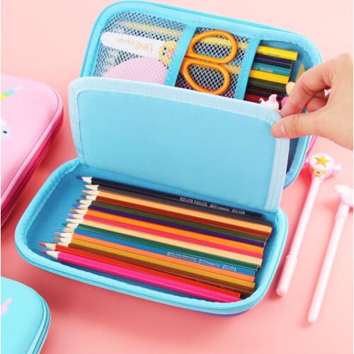 Large Cartoon 3D Stationery Pencil Case for Boy Cute Animal Kawaii Pen Box Big Pen Bag Case School for Kids Make Up Bag C16 D40