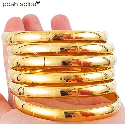 Ethiopian cross bracelet charm Copper Bangles for Women Europe Gold Bangles Africa Wedding Jewelry