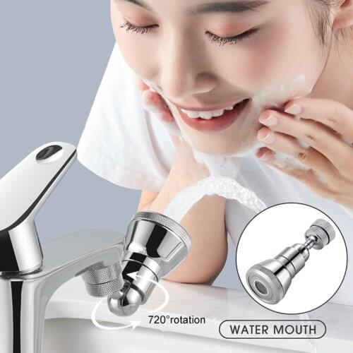 Splash-Proof Faucet For Kitchen Swirl Sink Bathroom Faucet Filter Extender 360 Degree Rotatable Filter Sprayer Nozzle Grifos