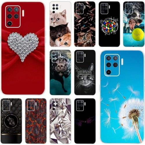 For OPPO F19 F19Pro Case Fashion Love Heart Printing Soft TPU Back Cover For OPPO Reno5 F 5 Lite OPPOF19 Pro CPH2285 Phone Cases