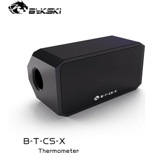 Bykski OLED Digital Display Water Temperature Meter Water Cooler System Double G1/4'' Thermometer Temperature Sensor Fitting