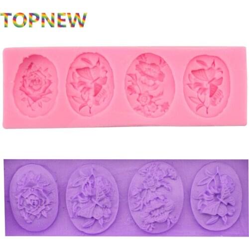 Flower Cake Silicone Chocolate Mould Candy mold Cake DIY tools Cake decoration 2369