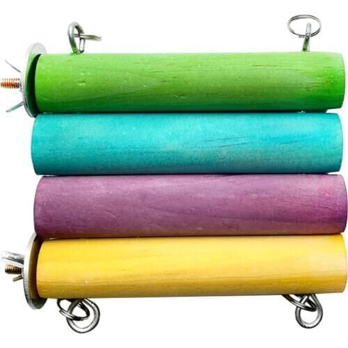 Wood Stand Platform Pet Bird Toys Parrot Rack Hamster Perches Paw Grinding Cage Accessories for Gerbils Mice Wood Toys