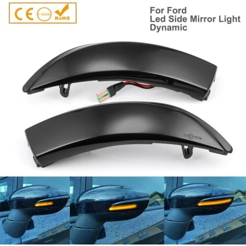 2pcs Dynamic Led Side Mirror Sequential Turn Signal Lights Blinker Indicator Lamps For Ford Fiesta MK6 MK7 2008-2017 B-Max B323
