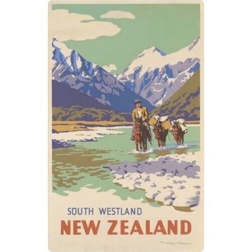South Westland New Zealand Apples NZ Travel Retro Vintage Poster Canvas Painting DIY Wall Paper Posters Home Decor Gift