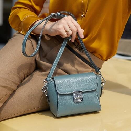 Genuine Leather Small Ladies Crossbody Bags Female Casual Shoulder Messenger Bags For Women Luxury Handbag Fashion Clutch Purse