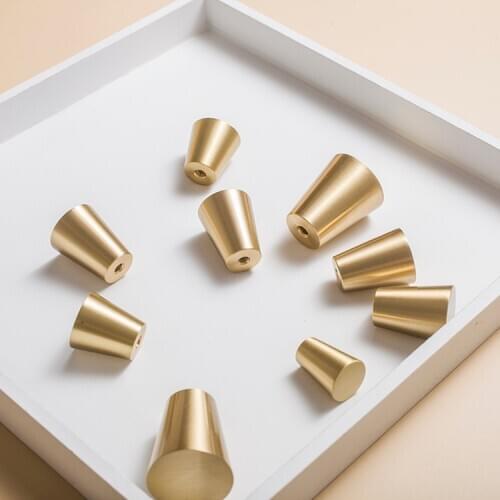 Furniture solid brass Nordic Chinese drawer clothing cabinet door small handle simple single hole furniture cabinet handle