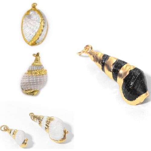 New Trendy Fashion Creative Conch Shell Pendants Various Styles Jewelry Hand Making DIY Necklace Bracelet Earrings Accessories