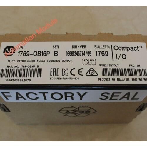 New Sealed 1769-OB16P 1769-0B16P CompactLogix 16Pt D/O Module 1769OB16P brand new in factory sealed box 1 year warranty
