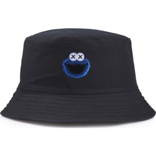 Spring Summer Women Bucket Fishing Hats Mens Anime Embroidery Fisherman Panama Hat Outdoor Sunscreen Sun Cap Cotton Women Gift