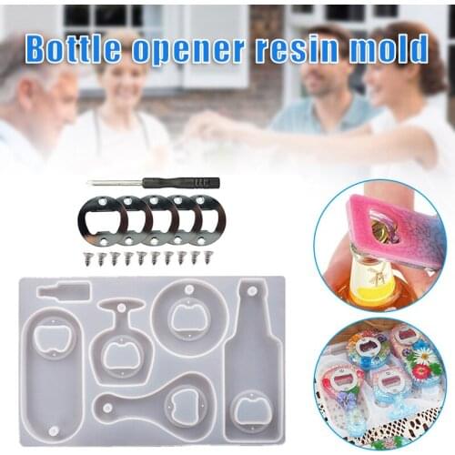 Beer Spanner Bottle Opener Dry Flower Mirror Silicone Mold Silicone Mold For DIY Crystal Epoxy Resin Home Decoration Handmade