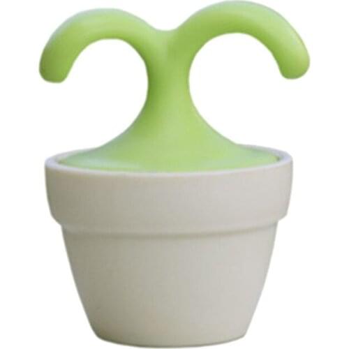 Manual Massager Cute Mini Potted Plant Shaped Roller Ball Bead Relaxation Neck Foot Face Lift Beauty Tool Flower Pot Desk Decor