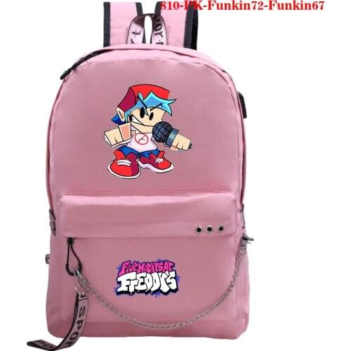 New Friday Night Funkin Backpack USB Charging Travel Rucksack For Girls Boys Book Bags Cartoon Game School Bags Knapsack Mochila
