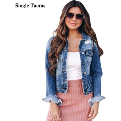 Женские джинсовые куртки Single Taurus China At AliExpress