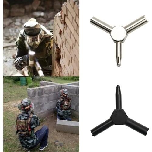 Outdoor hunting Gas Valve Key Steel Triple Army Force Magazine Charging Tool For GBB AEG KSC WA Airsoft Gun Shooting