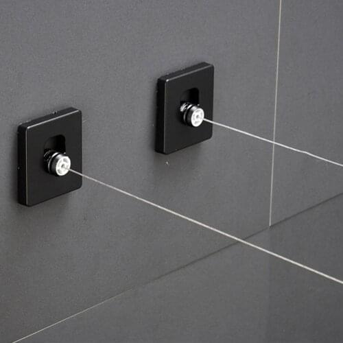 Stainless Steel Retractable Laundry Clothesline Indoor Outdoor Wall Hanging Clothes Line New Shrinking Balcony Invisible Line