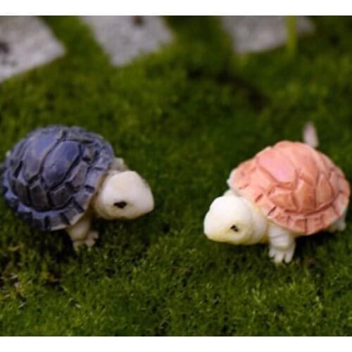 1 PCS Interesting Colorful Mini Turtle DIY Crafts Figure Moss Terrarium Fairy Garden Ornament Landscape Decor Home Decor