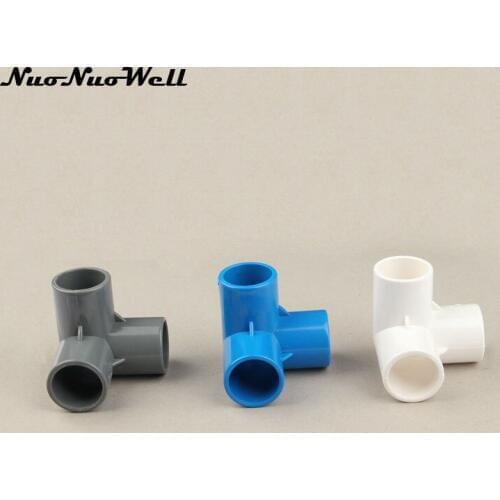 10pcs NuoNuoWell Plastic PVC 25mm Hose Tee Connector 3 Way Joint for Garden Irrigation Watering Pipe Adapter Tube Accessories