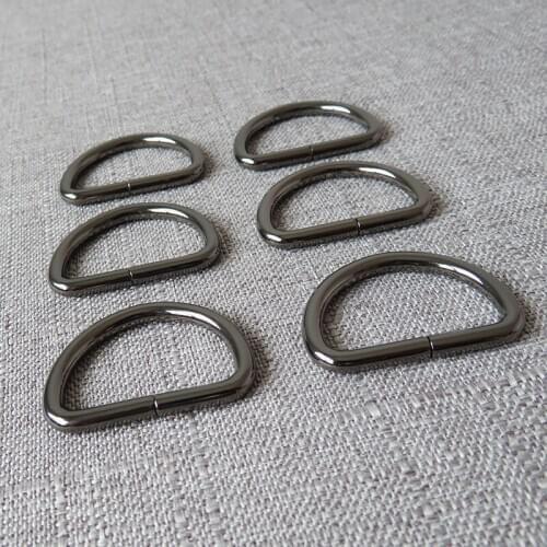 10pcs wholesale 32mm metal D ring for bag dog collar leash rope handmade DIY accessory purse straps metal belt buckle loop clasp