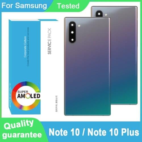 100% New For Samsung Galaxy Note 10 N975 Note 10 Plus NOTE10+ Battery Back Cover Door Housing Camera Glass Lens