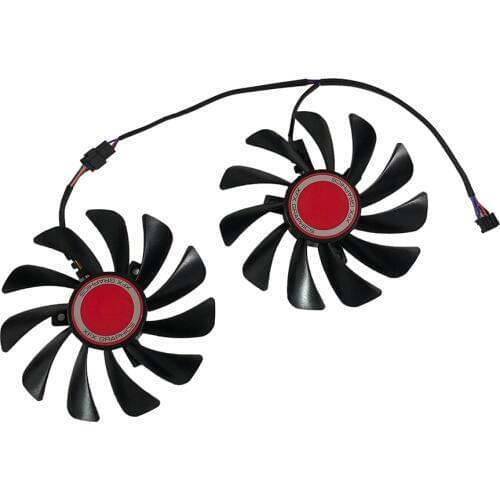 2pcs/Set 85MM/95mm Alternative FDC10U12S9-C CF1010U12S GPU Fan For XFX RX 580 RX590 HIS RX580 IceQ RX570 Graphics Card Cooling