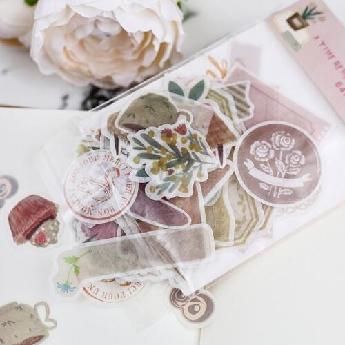 64 Pcs/Set Kawaii Years Of Theft Series Paper Sticker Cartoon Decorative DIY Scrapbooking Stick Label Diary Stationery