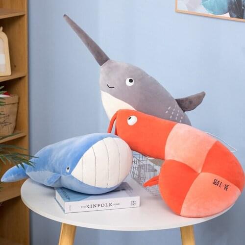 70CM Marine Life Series Plush Toys Stuffed Cute Animals Doll Soft Sofa Sleep Pillow Chair Cushion For Children Baby Gifts