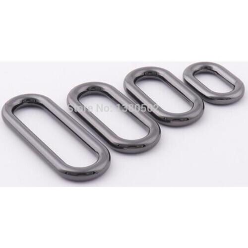 8pcs/lot Gunmetal Color Alloy Oval Connection Ring Buckles for bags garment Belt Diy accessories