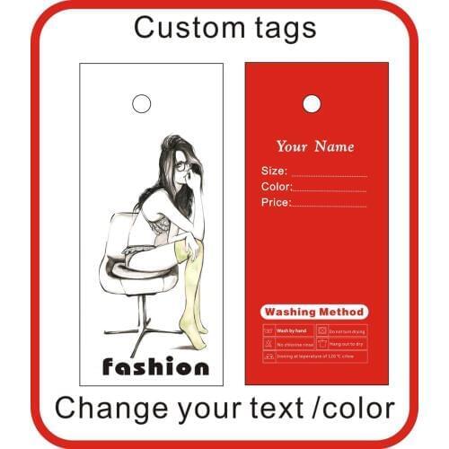 Beautiful Girl tags custom clothes tags 500pcs/lot 42usd free shipping N1