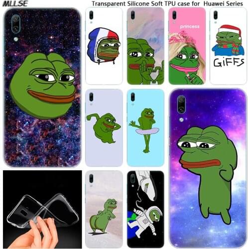 Hot The Frog Soft Silicone Case for Huawei Mate 10 20 Lite Pro Enjoy 8 9E Y6 Pro Y5 2017 Y7 Pro Y9 2019 2018 Fashion Cover