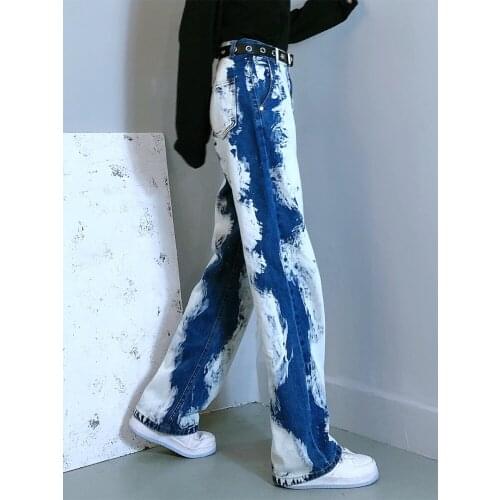 Anoxia tie dyed wide leg jeans womens new high street pants in 2021