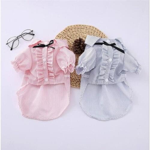 Summer Clothes for Pets Medium Small Dogs Shirt French Bulldog Pomeranian Chihuahua Supplies