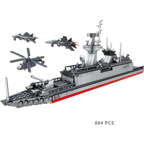 World War II Military Series 054A Type Frigate Battleship Weapon Accessories MOC Model Building Blocks Bricks Toys