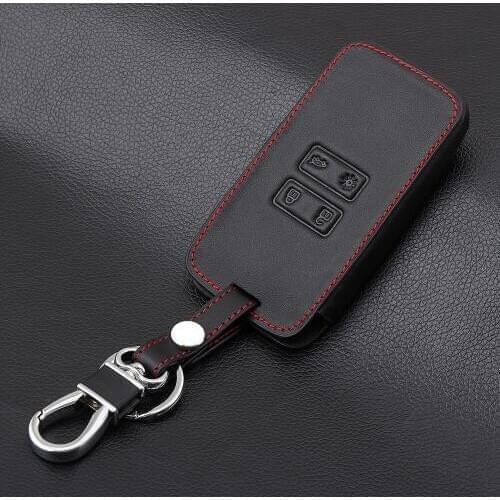 Leather Car Key Case Keyless Entry Remote Fob Protector Shell Cover Accessories for Renault Koleos Kadjar Scenic Megane Sandero