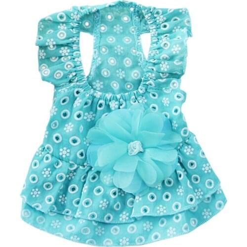 Summer Printed Dog Skirts Pet Dress For Dog Princess Dress Sling Pet Cat Skirt Wedding Clothes For Small Medium Dogs Dress