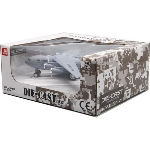 16cm Diecast C-17 Airplane Military Transport Aircraft Alloy Pull Back Model Toy Plane F Collection Souvenir Display Ornaments