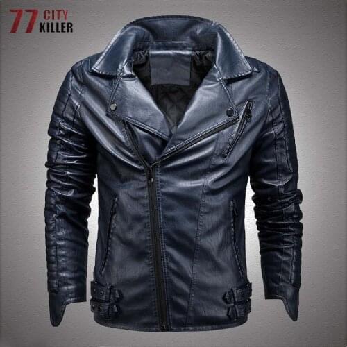 Winter Motorcycle Leather Jacket Men Military Tactical Coat Male Thicken PU Coat Stand Collar Casual Slim Windbreaker Chaquetas