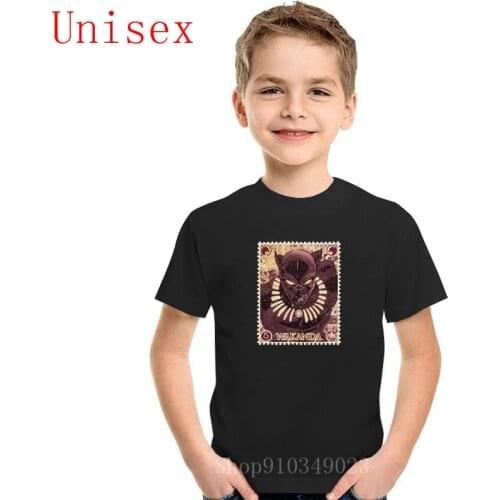 2020 new Summer children short O-Neck sleeve Postage Stamp from Afar Black- Panther kids T shirts boy clothes Kpop girl clothes