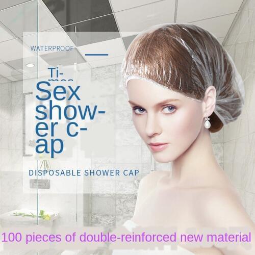 50pieces/set Disposable Shower Cap Hood Thickened and Increased Dustproof Waterproof Shower Cap Kitchen Hair Dye Head Cap E0724