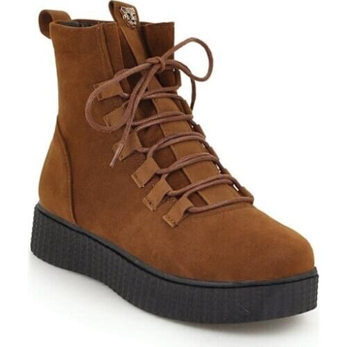 Big Size Simple lace up Martin boots boots women shoes ankle boots for women ladies boots shoes woman winter