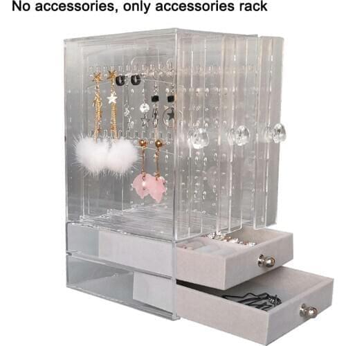 Dust-proof Earrings Ear Studs Display Stand Holder Bracelet Jewelry Storage Rack