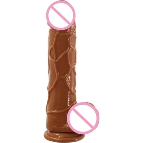Brown Realistic Dildo With Suction Cup Strap-On Penis Adjustable Strapon Dildos Sex Toys for Lesbian Women Couples