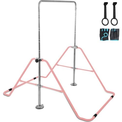 VEVOR 130LBS Kids Adjustable Gymnastics Horizontal Bar Kip Bar Climbing Tower Gym