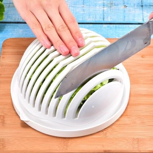 Salad Cutter Cutting Bowl Cutting Vegetables Slice Cutting Fruit Salad Divider Dicing Cutter Artifact Tool Multi-function Cutter